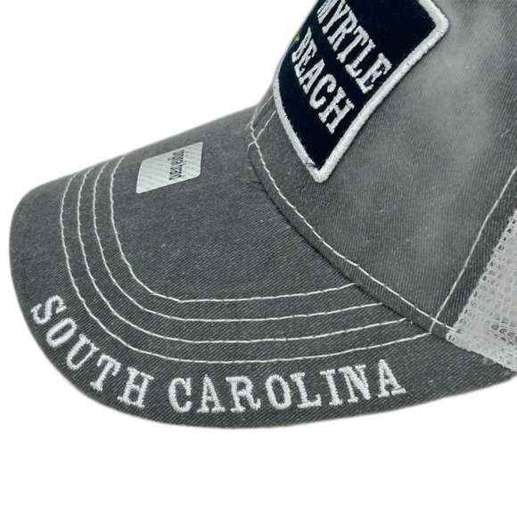 Mahi Surf Co Cap Hat Snapback Color Grey White Myrtle Beach South Carolina - Picture 8 of 11